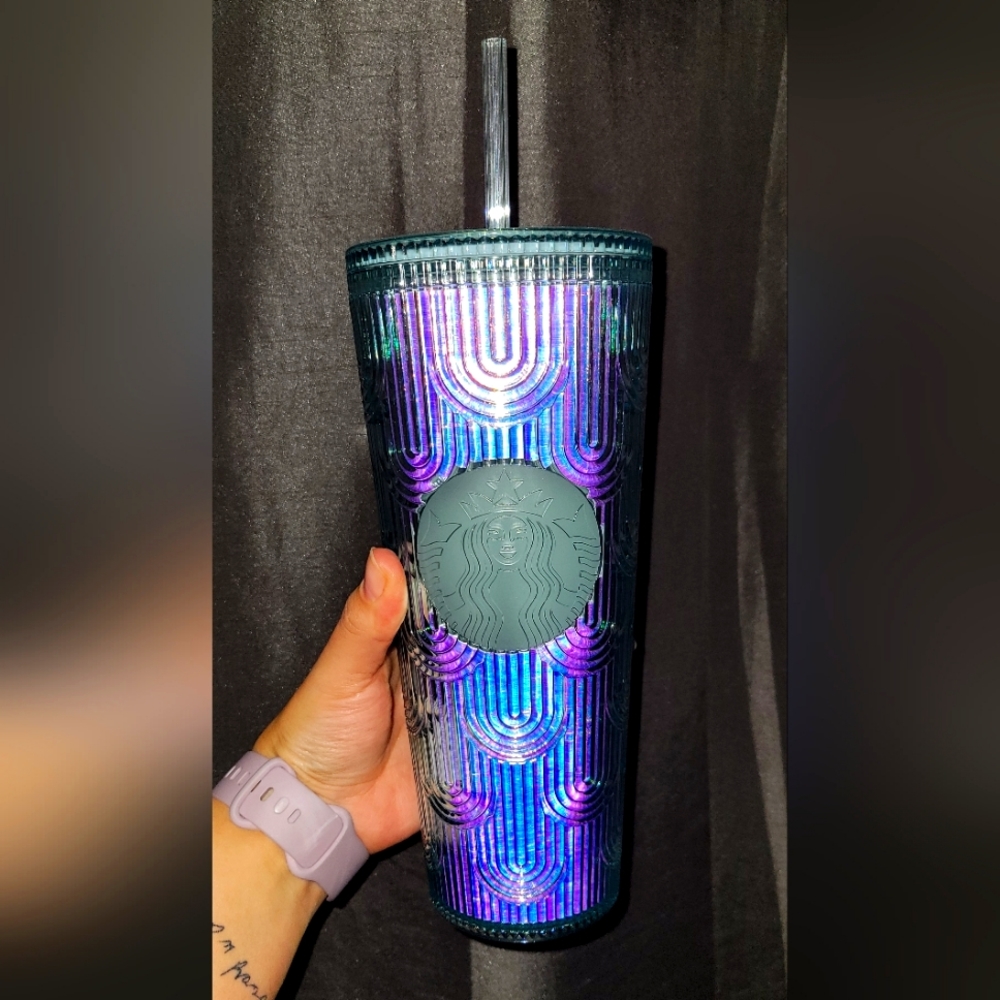 Starbucks siren teal Aqua iridescent cup
